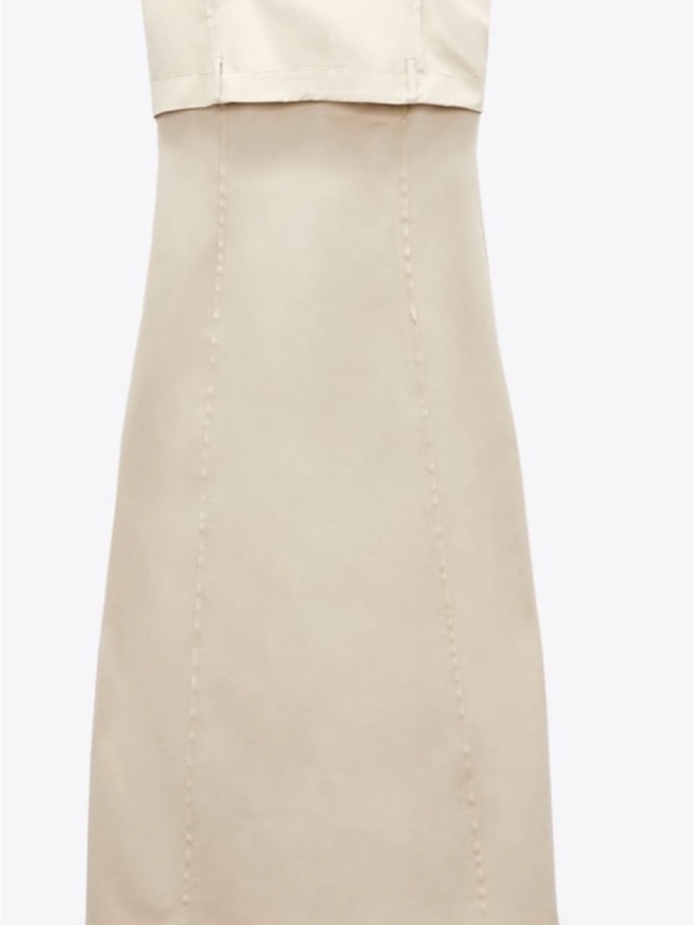 Zara strapless gabardine dress NWT
